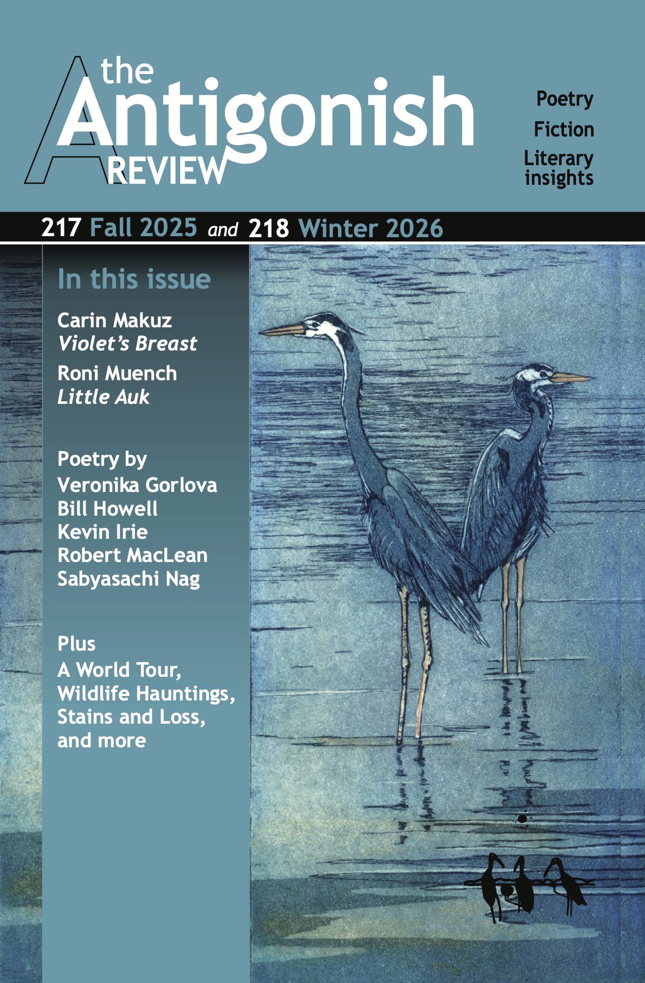 Cover for the 217-18 issue of The Antigonish Review